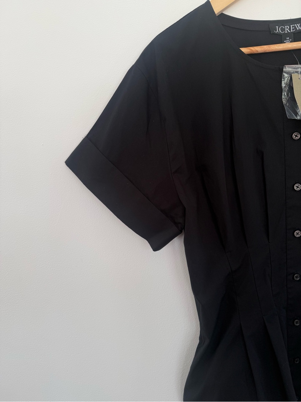 NWT J. Crew Wren Mini Shirt-Dress Cotton-Blend Poplin LBD Office Career Size 10 - Picture 11 of 15